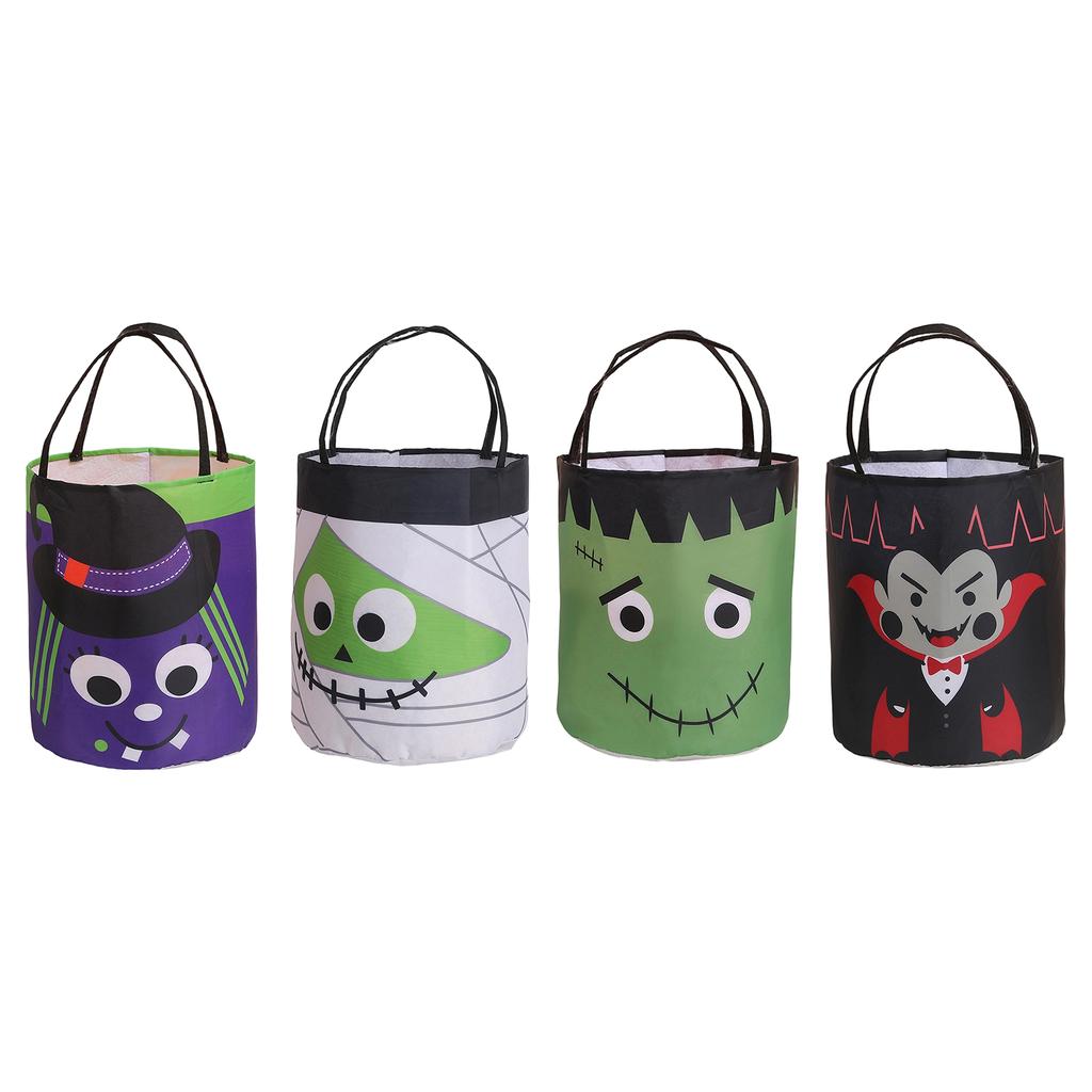 Light Up Halloween Candy Set of 4 - LED or Pails, AAA Batteries Not Included