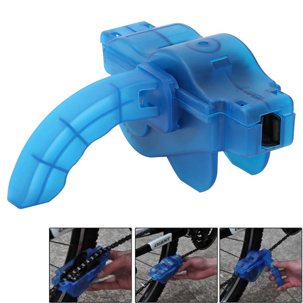 Plastic Blue Black Lightweight Portable Mountain Bike Chain Washer Cleaning Brush Handle KitBike Chain Washer