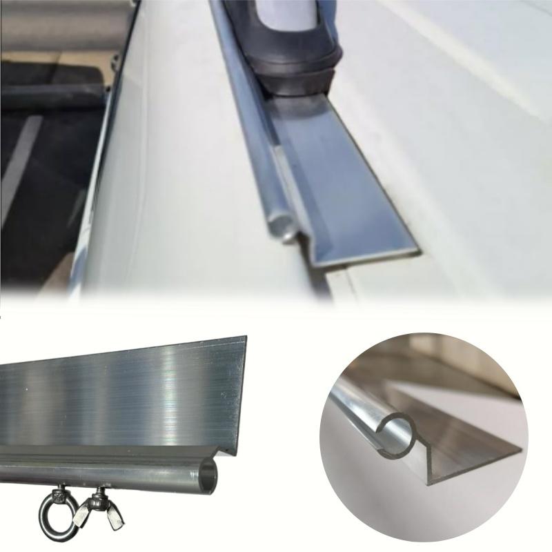4pcs 60cm Awning C Rails Channel Lightweight Aluminum Caravan Camper Roof Tent Rails Channel For VW T5 T6 SWB Transporter