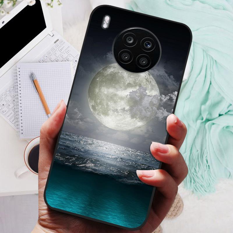 For Honor 50 Lite Case Black Cover Lion Wolf Silicone Soft Back Cases For Huawei Honor 50 Lite Pro Phone Case Protective Shell