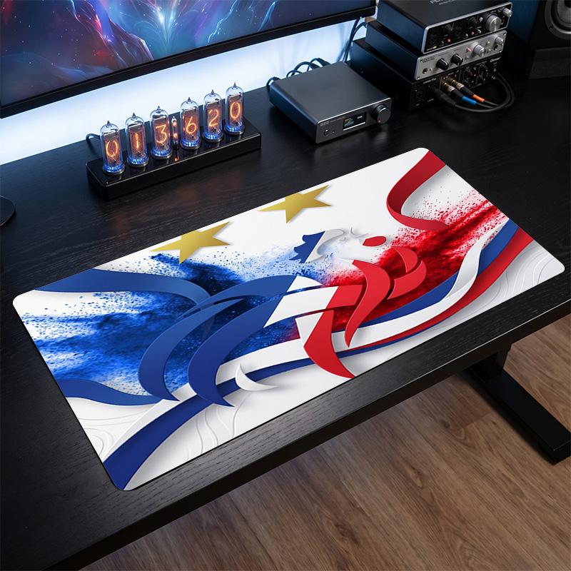 France Football Crest Mouse Pad, Extended Non Slip Rubber Desk Mat for Gaming Office Laptop Fan Gift