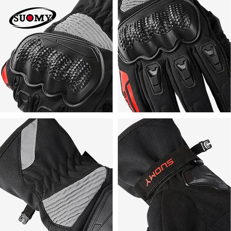 Winter Motorcycle Gloves Men Waterproof Warm Windproof Touchscreen Riding Gear Long Cuff Off-Road