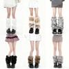 Y2k Plush Thickened Warm Leg Warmers for Autumn and Winter, Faux Fur Leg Covers, Retro Subculture Style, Fluffy and Plush