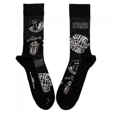 The Rolling Stones Unisex Adult Monochrome Logo Ankle Socks