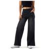 Ladies Wide Leg Trousers Elastic Waistband High Waist Stretch Vertical Trousers Stylish Womens' Casual Pants