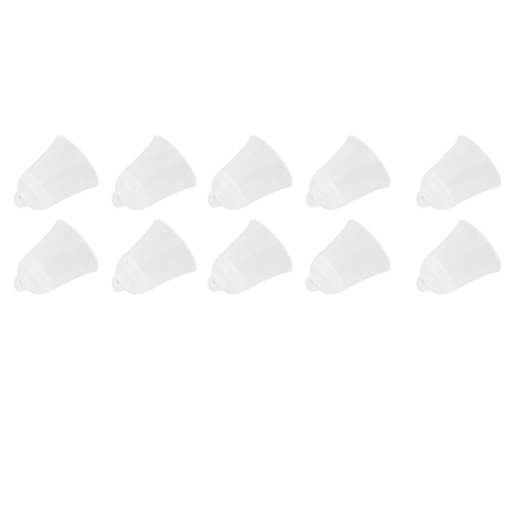10Pcs 3 Hole White Hearing Amplifier Domes Earbud Tips Soft Static Free Silicone Hearing Amplifier E