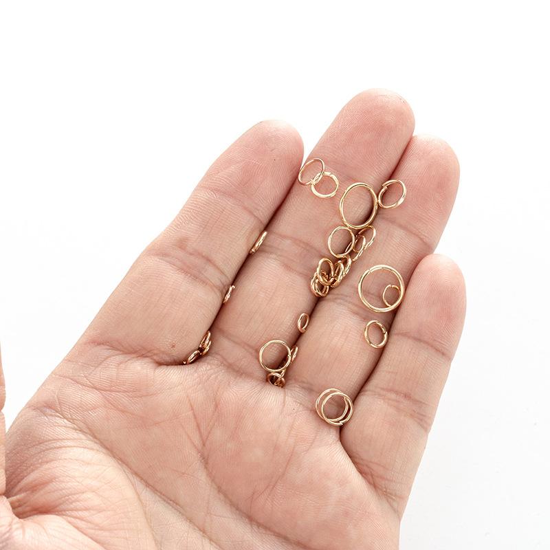 Metal Open Ring, Iron Ring 1200Pcs Boxed Flat Single Ring Open Ring Iron Ring