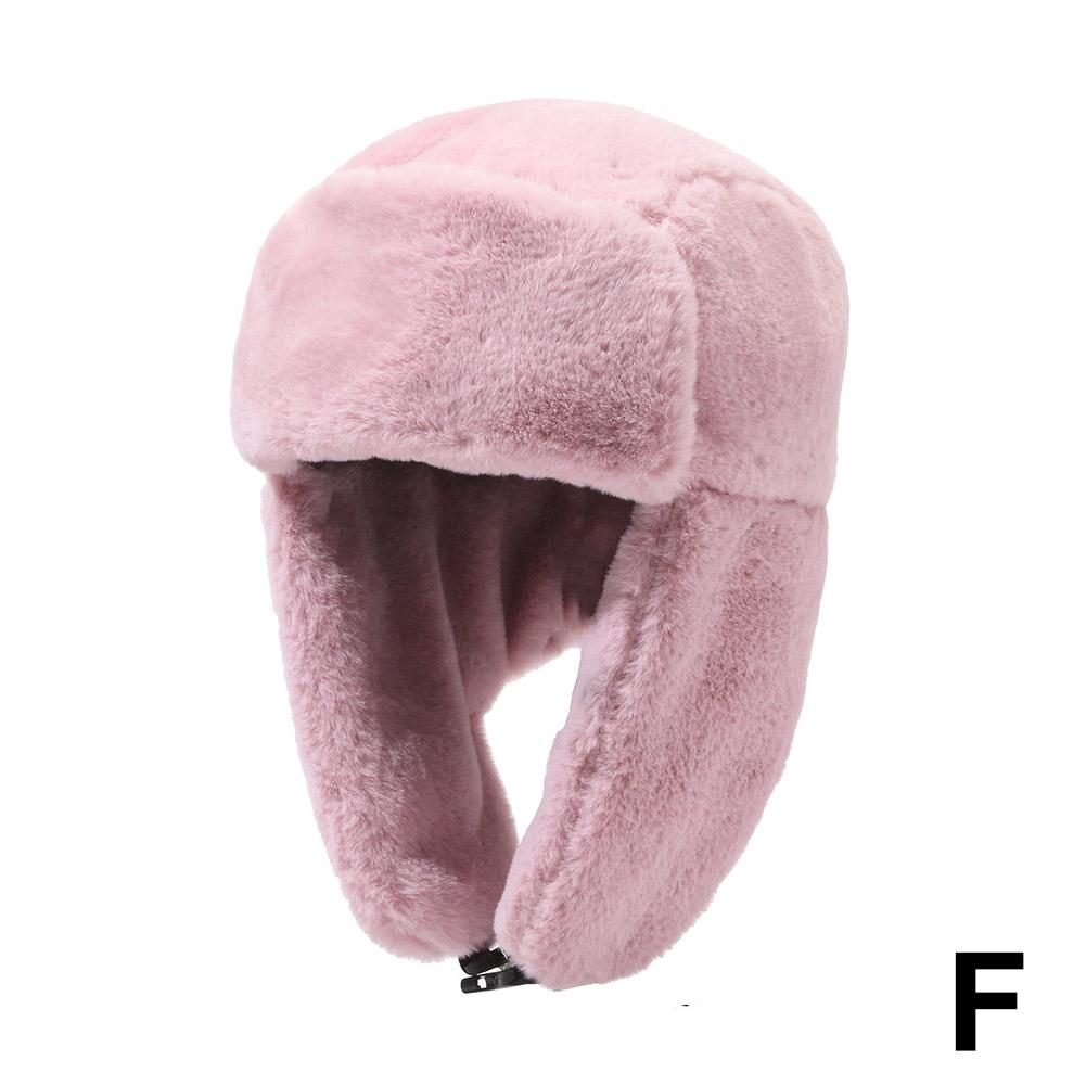 Women's Winter Adjustable Thickened Warm Beanie Russian Caps Korean Fashion Ushanka Earflap Pilot Hat Women's Trend Bomber Hat