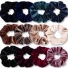 12 Pezzi Elastici per Capelli in Velluto Multicolore Anello Grande Scrunchies Eleganti Elasticità Peluche Elastico per Capelli per Uso Quotidiano Accessorio per Acconciature