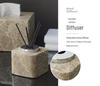 DecoTalk Wabi-Sabi Marble Bathroom Set: Matte Washbasin, Aroma Diffuser, Tissue Box