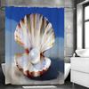 Aquarell Ozeanschale Perle Duschvorhang, Dekorativer Duschvorhang für das Badezimmer, Wasserdichter Duschvorhang mit Haken