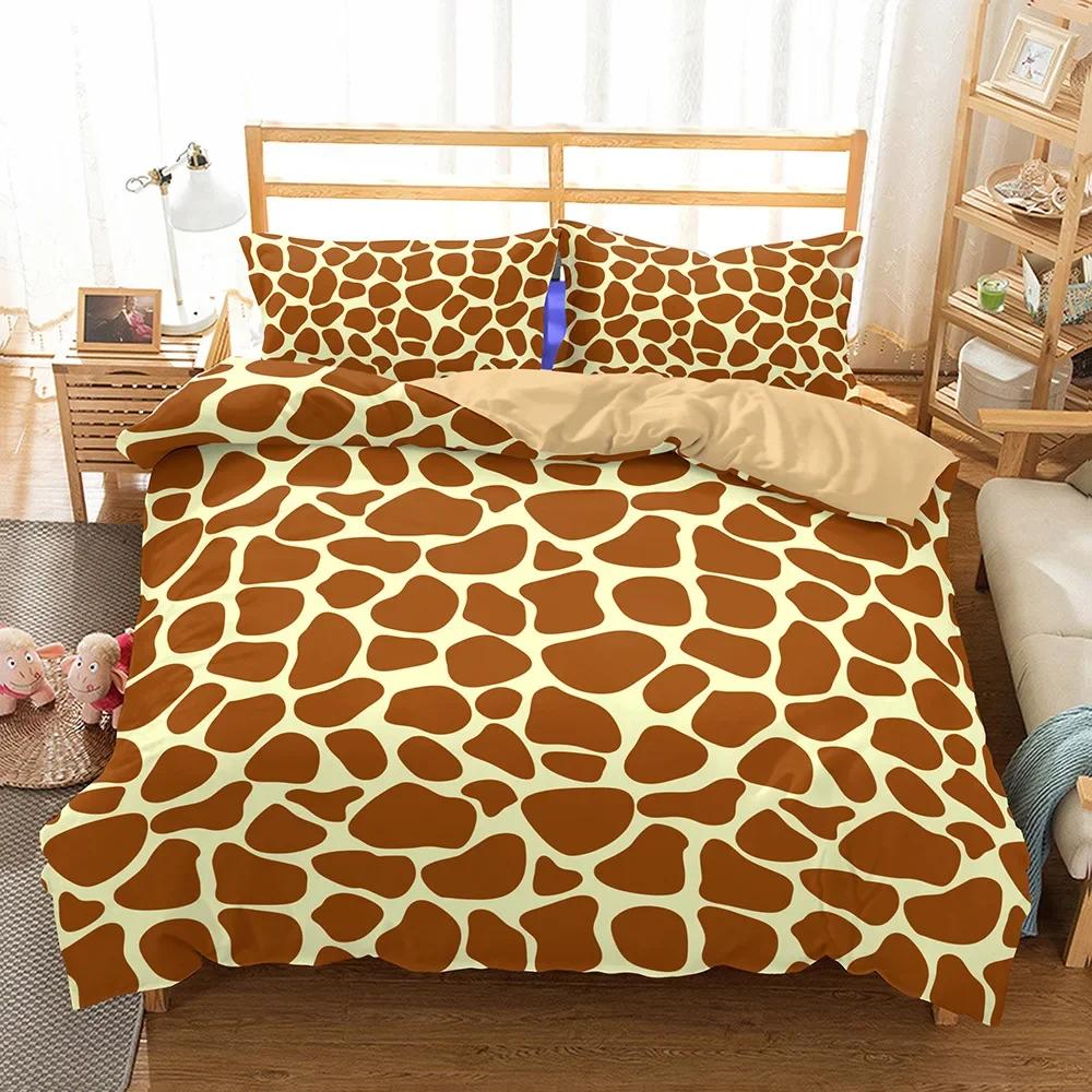 Black And White Milk Pattern Bedding Set Simple Style Soft And Comfortable Duvet Cover Set 3-Piece Children's Duvet Cover Set