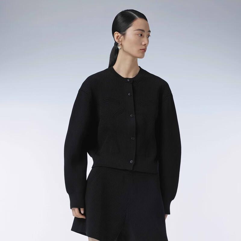 JNBY Women's 2024 Spring Round Neck Knit Cardigan