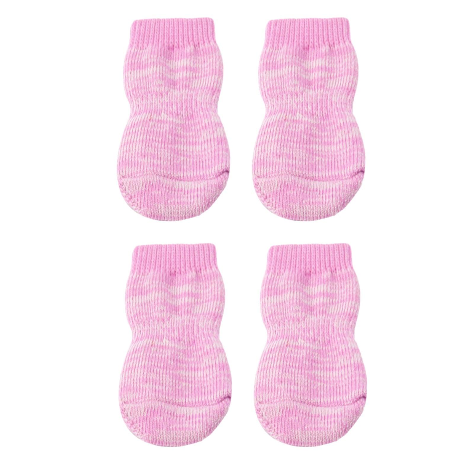 

Защитные носки для лапок домашних животных, гидрофобные, для маленьких и средних собак, 4 шт. XXS розовый