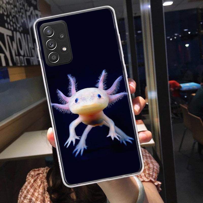 Smiling Salamander Phone Case For Samsung A15 A25 A35 A55 Galaxy A12 A22 A32 A52S A72 A05S A02S A42 J6 J4 A6 A7 A8 A90 A80 J8 A9