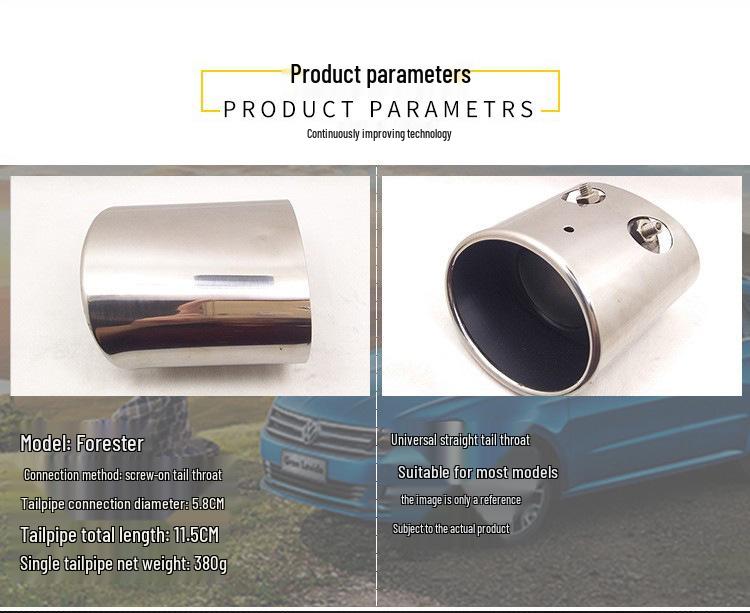 Stainless Steel Exhaust & Muffler Set for Forester