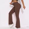 European and American Nude Wide-leg Tight Yoga Pants High Waist Hip Lift Quick-drying Micro-pull Pants Casual Sports Fitness Pants Flared Pants