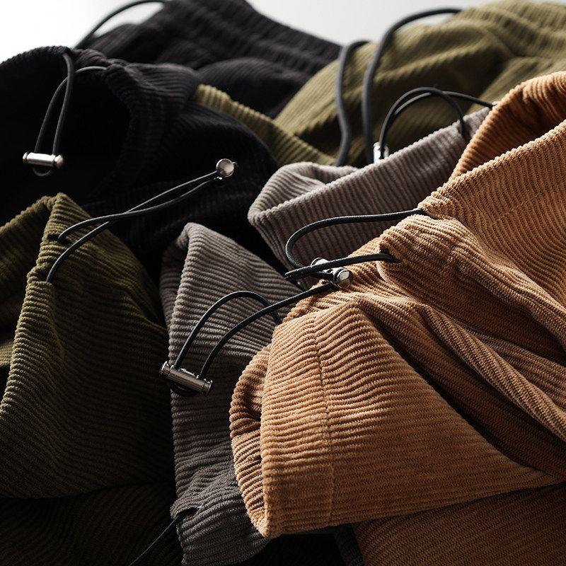 American Style Autumn and Winter Cut-off Label Men's Sports Corduroy Pants