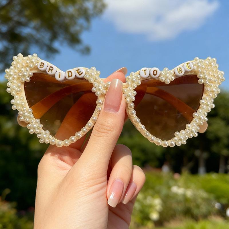 Pearl Sunglasses Love Glasses Men S And Women S Fashion Party Letter Sunglasses