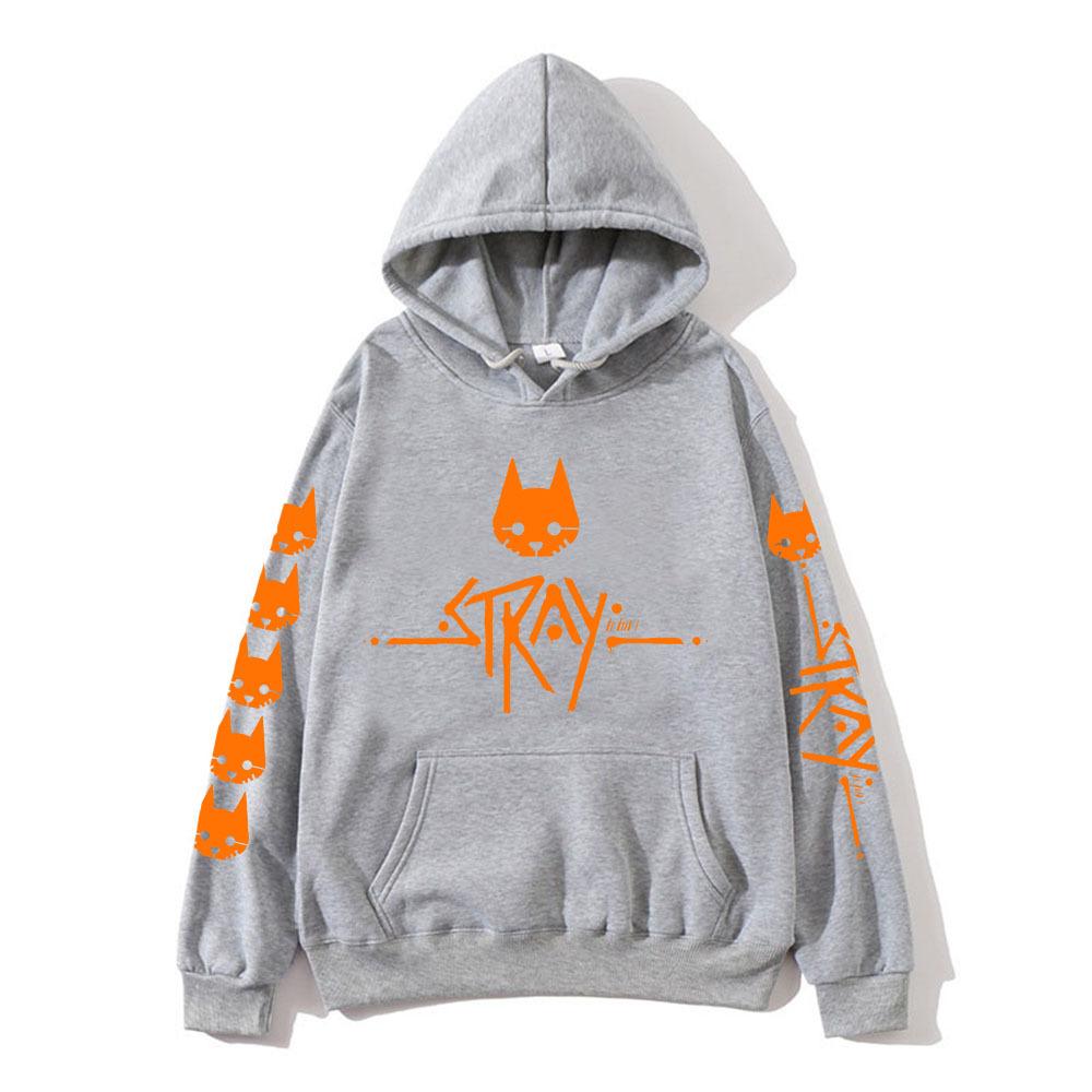 Stray Game Cartoon Print New Hoodies Women Men Long Sleeve Hooded Sweatshirts Unisex Casual Y2K Street Fashion Pullover Clothing