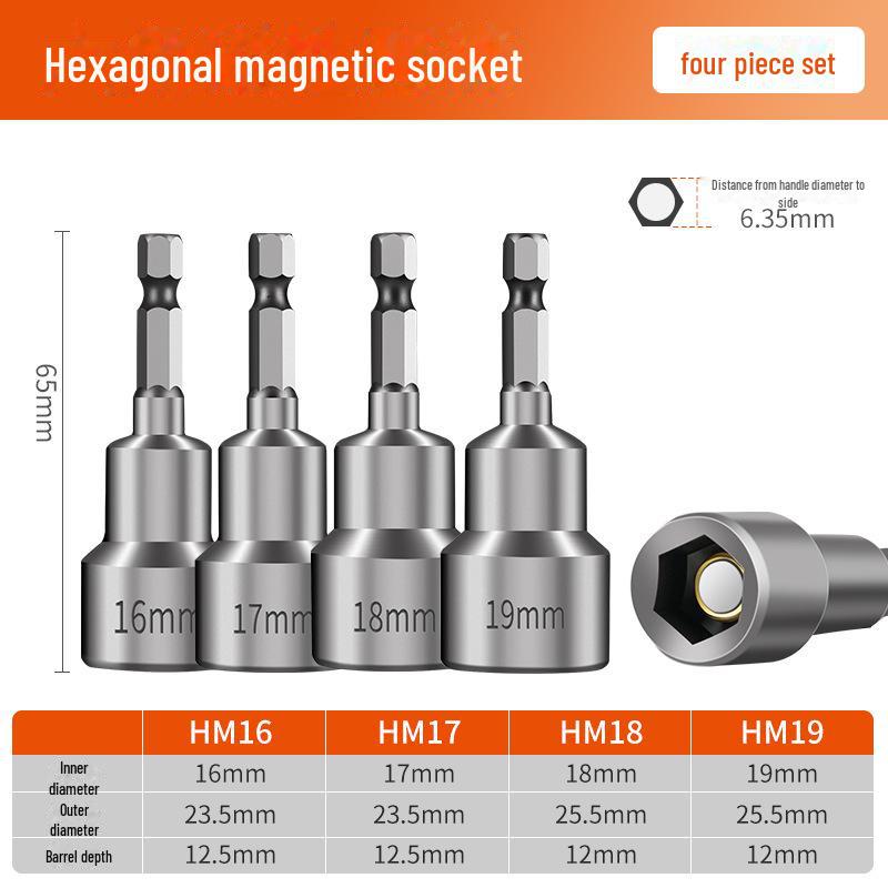 8mm Magnetic Hex Socket Head Drill and Wrench Tool Set