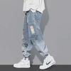 Men's Trendy Korean Style Loose Cuff Jeans - Versatile Casual Workwear
