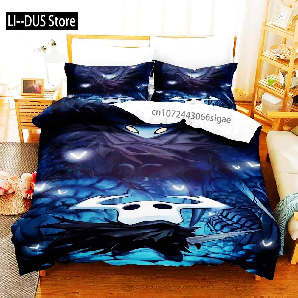 

Anime Game Hollow Knight Bedding Set Duvet Cover Bed Set Quilt Cover Pillowcase Comforter King Queen Size Boys Adult Bedding Set US King(264*228cm)3pcs