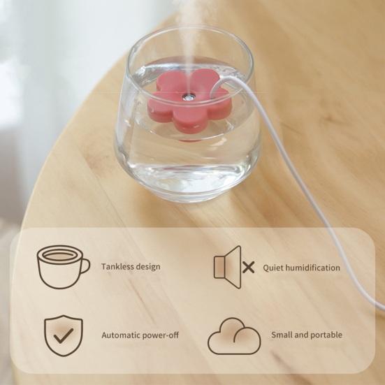 USB Plug-Play Small Humidifier Low Noise Compact Size Portable Mini Essential Oil Diffuser Ultrasonic Aromatherapy Humidifier
