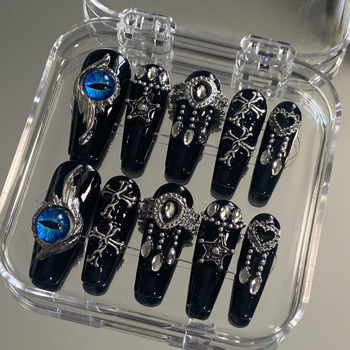 

Y2k Hot Girl Длинные доспехи ручной работы Дьявольский глаз Готический стиль Доспехи серии Diablo Модные ромбовидные дизайнерские доспехи High Street