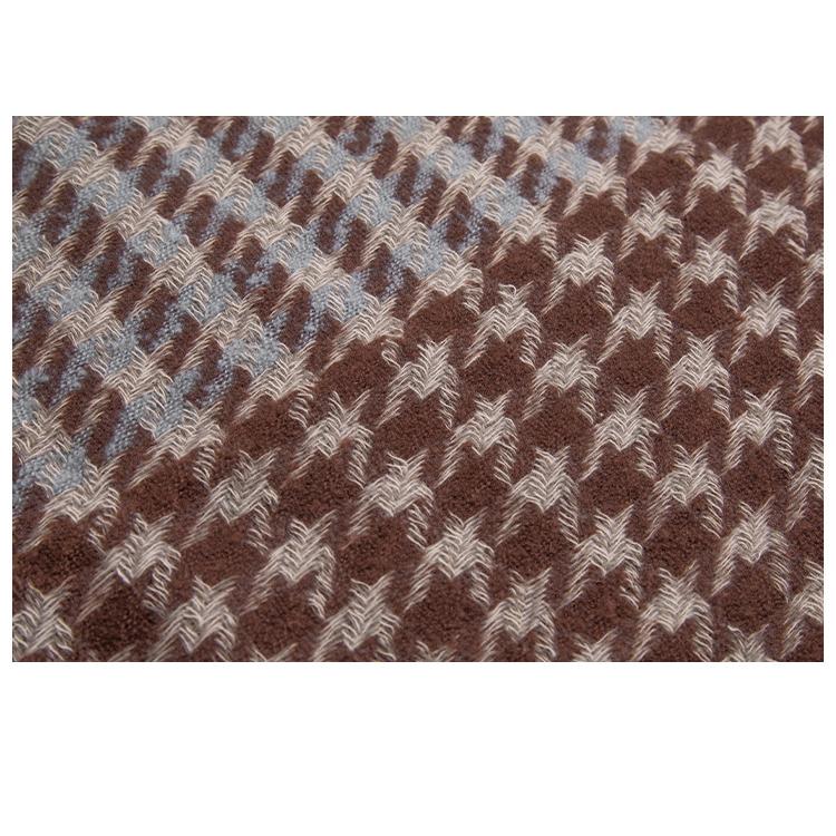 Høst vinterskjerf Brunt Houndstooth skjerf for kvinner dusk sjal