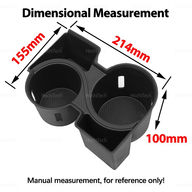 Water Cup Holder Accessories for Kia EV9 2025-2025 Anti Slip Shock-Absorbing Drinks Holder Storage Box Tidying Tray