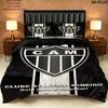 Clube Atletico Mineiro Logo Pattern Bedding Set Quilt Cover Pillowcase Home Decor Gift (1 * duvet cover + 2 * pillowcase, without core)