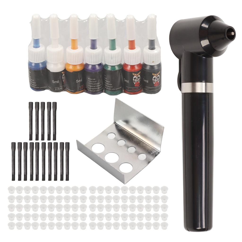 Tattoo Ink Mixer Kit Battery Powered Lightweight Portable Tattoo Pigment Mixer Machine with 7