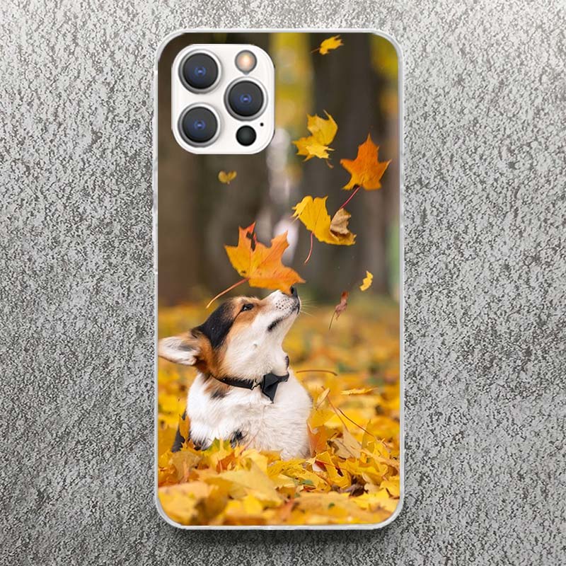 Cute Lovely Corgi Dogs Print Soft Case for iPhone 17 Air 16 16E 15 14 Plus 13 Mini 12 11 Pro Max Phone Shell SE 7 8 Pattern Cove