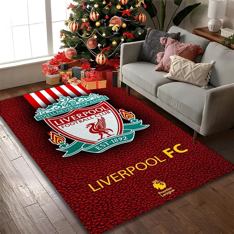 1pc Liverpool FC Rug, Comfortable Printed Home Area Carpet, Cozy Office Chair Rug