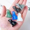 Carving Crystal Wolf Statue Natural Animal Ornament Feng Shui Ornament Crystal Little Wolf  Office