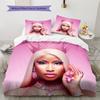 Nicki Minaj Pattern Bedding,Quilt Set Quilt Cover Pillowcase Home Birthday Gift (1 * Duvet Cover + 2 * Pillowcase, Without Core)