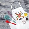 Personalised Christmas Deer Apron Holiday Baking Apron for Children Personalized Gift for Kids Childrens Custom Xmas Apron