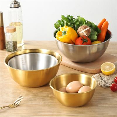Mutfak Paslanmaz Çelik Salata Kaseleri Ölçekli Un Yumurta Karıştırma Kabı Çorba Noodle Ramen Kasesi Yemek Kapları Pişirme Gereçleri