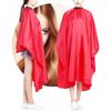 Hairdressing Cape Unisex Waterproof Adjustable for Salon Barber Styling Hair Cutting Red