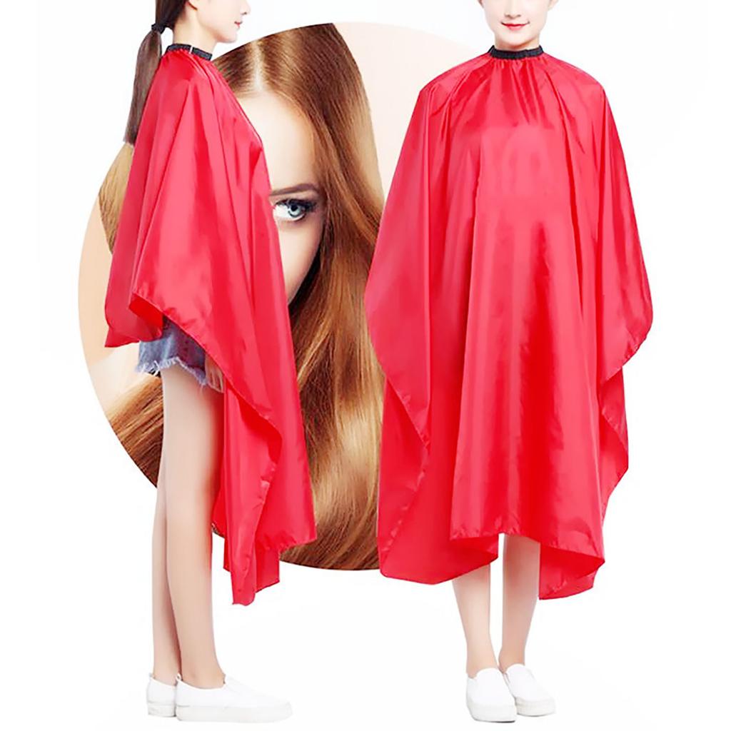 Hairdressing Cape Unisex Waterproof Adjustable for Salon Barber Styling Hair Cutting Red
