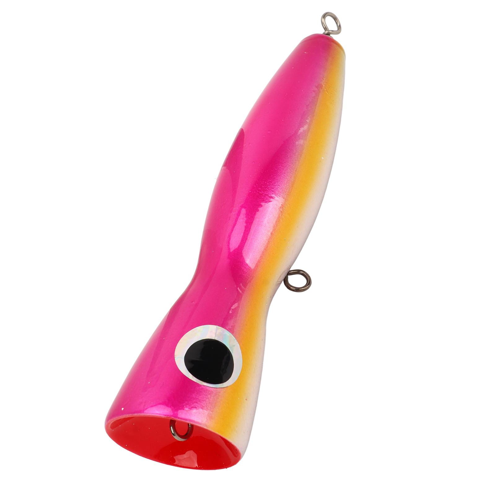 

Big Popper Lure Attractive Color Reflective Design Basswood 18cm 120g Wooden Bait for Bass Tuna GT