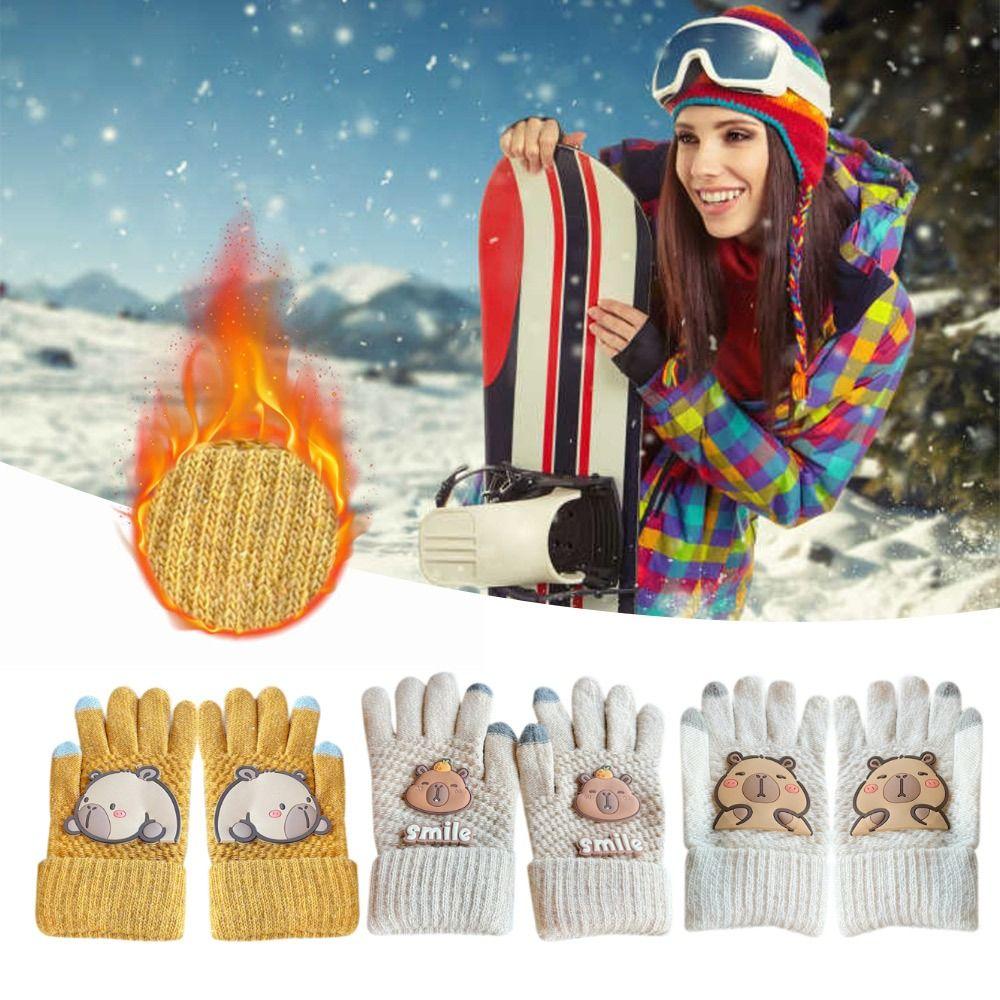 Cold Protection Gloves Warm Knit Mittens Cute Driving Glove Autumn Winter
