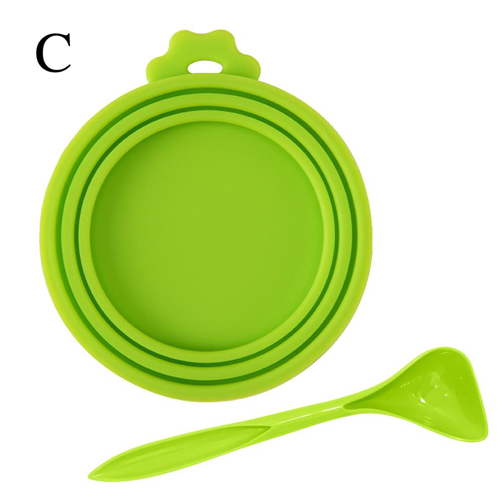 

Крышки для консервирования пищевых продуктов Крышки для консервирования домашних животных Крышки для консервирования из силикона для кухни Крышки Крышки Крышки для консервирования 3-в-1 H7G9 green-Silicone jar lid + spoon