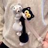 Yousheng Long Neck Animal Plush Keychain Soft Stuffed Dog Cat Frog Rat Pendant Plush Bags Backpacks Charm Birthday Gift for Animal Lovers