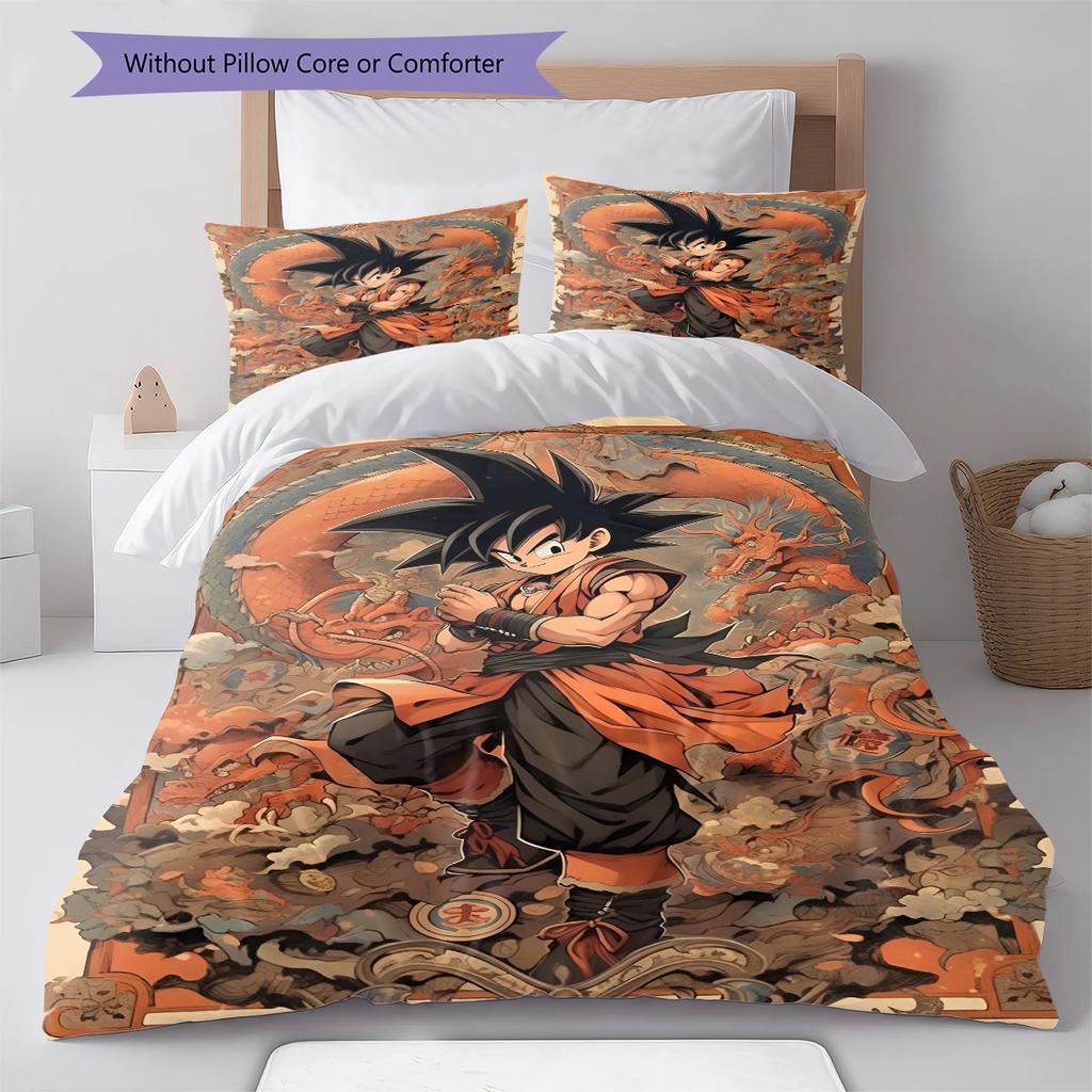 Set Copripiumino Trapuntato con Fantasia Cartone Animato Federa Decorazione per la Casa Regalo di Compleanno (1 * copripiumino + 2 * federa, senza nucleo)