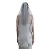 Xinmeiji Women's White Lace Edge Bridal Veil, European & American Style, Single Layer, Wedding & Travel Headpiece V683-1