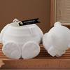Bear Statue Resin Jar Mould with Lid Concrete Cement Silicone Mould for Epoxy Resin Candle Container Holiday Decoration