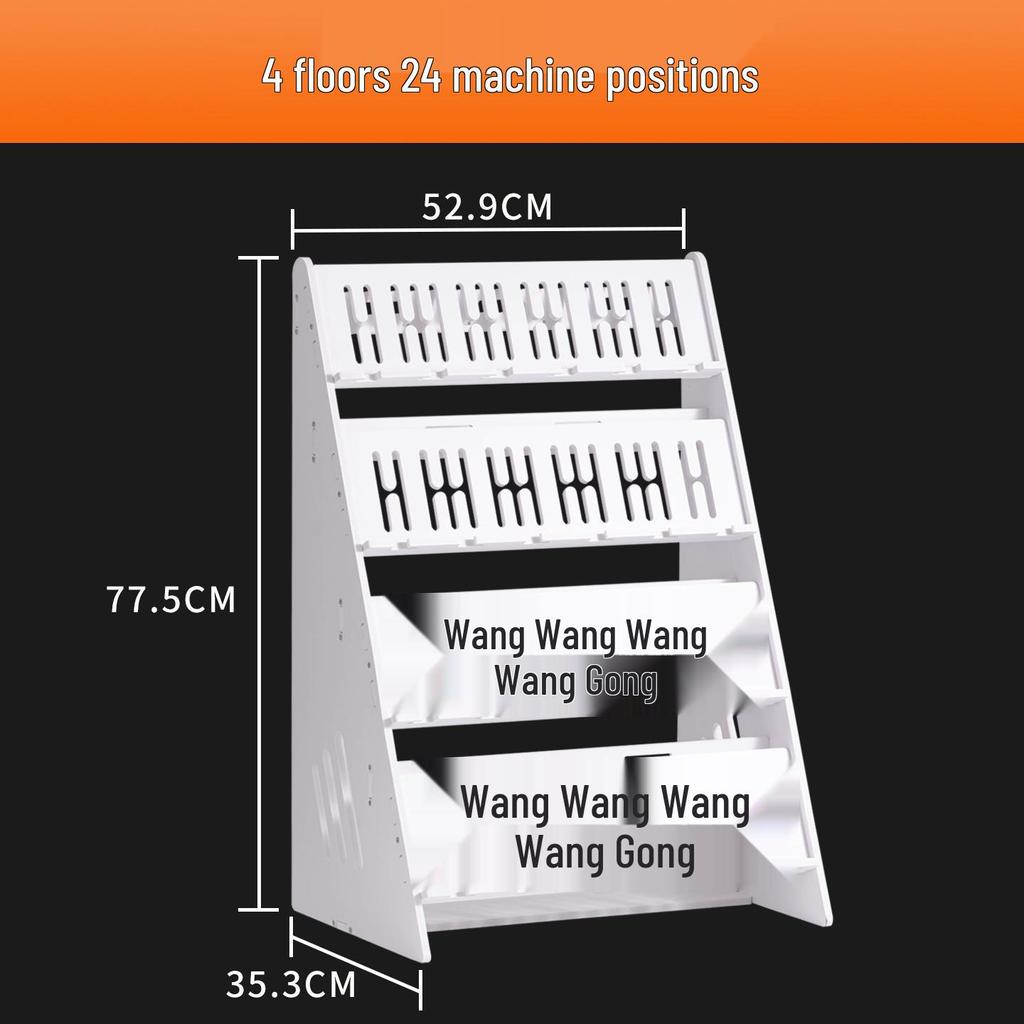 Multi-Device Mobile Phone Stand with Heat Dissipation and Charging Slots for Desktop or Office Use