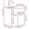 Bathroom Vanity Unit with Built in Basin and Faucet Concrete Grey